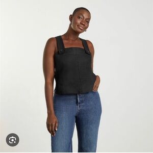 Everlane linen apron front tank top. Size 2. NWT.